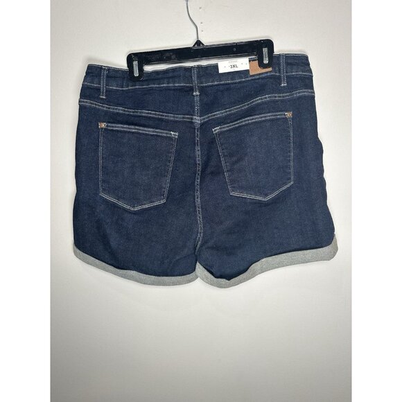 Judy Blue Cuffed Shorts Dark Wash Size 3XL NWT Stretch Denim - Picture 12 of 13